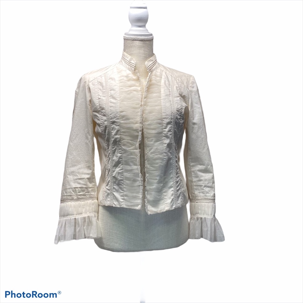 Boston Proper Top Size 6 Cream Top Pre Owned Women